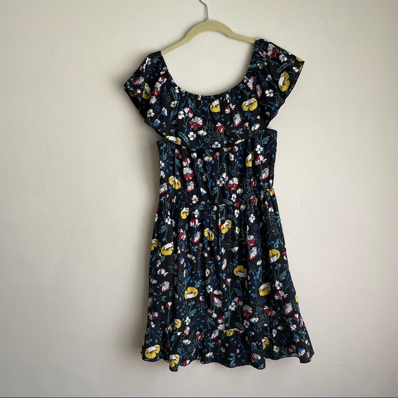 Band of Gypsies Blue Floral Sleeveless Mini Dress - Picture 5 of 5